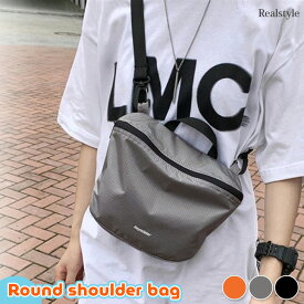ナイロン シンプル ラウンド ショルダーバッグ レディース メンズ キッズ 斜めがけバッグ 小さめ メッセンジャーバッグ 大人 カジュアル 軽量 軽い マチあり ボディバッグ 旅行 通勤 通学 散歩 デイリー メール便