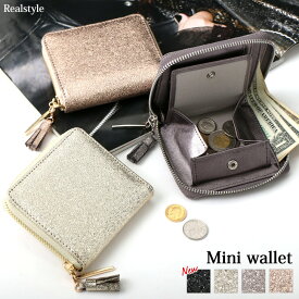 タッセル付き ラウンドファスナー 二つ折り財布 レディース 財布 ミニ財布 極小財布 ミニウォレット カードケース カード入れ コインケース 小銭入れ コンパクト 小さめ 小さい財布 短財布 おしゃれ 2つ折り お札が折れない お札を折らない メール便