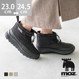 送料無料 moz モズ スノーブーツ レディース ボア ファー 撥水 防水 防寒 すべらない 厚底 あたたかい 雪 キャンプ アウトドア ウォータープルーフ ショートブーツ 雪靴