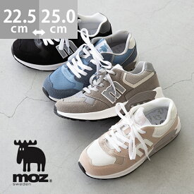 送料無料 モズ moz スニーカー ローカットスニーカー レディース レースアップ 紐あり 4cmヒール やわらかい すべりにくい 痛くない エアーソール カップインソール アウトドア キャンプ おでかけ 幅広 最強配送