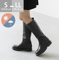 3/11 9:59マデ 4999円 送料無料 ロングブーツ レディース ボリュームソール 厚底 晴雨兼用 簡易防水 やわ…