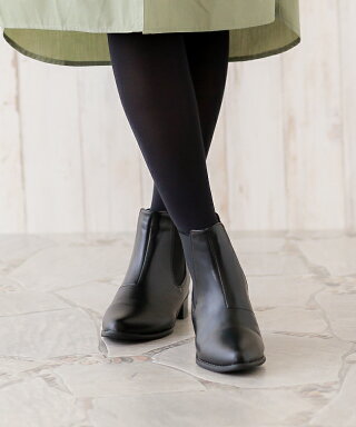 楽天市場 送料無料 ポインテッドトゥ ローヒール サイドゴア ブーツ