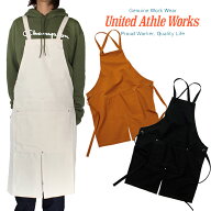 エプロン メンズ レディース ワークエプロン ユナイテッドアスレ UNITED ATHLE 無地 ウォッシュ キャンバ…