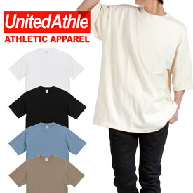 半袖Tシャツ メンズ レディース ユナイテッドアスレ 無地 United Athle 9.1オンス ルーズフィット Tシャツ ビッグシルエット 抜け感 こなれ感 カジュアル ブラック ホワイト 黒 白 くすみカラー 4411-01