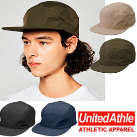 キャップ 帽子 メンズ レディース ユナイテッドアスレ UNITED ATHLE 無地 ナイロン ジェット カジュアル メンズ ブラック ネイビー サイズ調整可能 フリーサイズ 9672-01