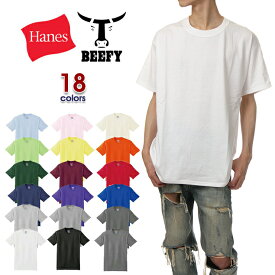 HANES Tシャツ ヘインズ ビーフィー Tシャツ メンズ 無地 半袖 大きいサイズ BEEFY-T 【HANES Tシャツ ヘインズ ビーフィー Tシャツ】 部屋着 白 黒 紺 グレー 紫 青 水色 カーキ 赤 ピンク S M L XL