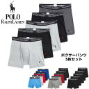 5枚セット ボクサーパンツ 下着 POLO RALPH LAUREN ポロ ラルフローレン アンダーウェア メンズ 大きいサイズ ブラック ブルー レッド グレー 黒 青 赤 S M L XL NCBBP5