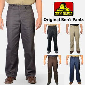 ワークパンツ BEN DAVIS ベンデイビス メンズ レディース ロングパンツ 10.5oz レギュラーフィット 長ズボン チャコール ブラック カーキ ブラウン ネイビー 691 694 695 697 698 ben davis original ben’s オリジナル ベンズ