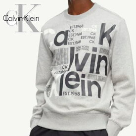 カルバンクライン トレーナー スウェット Calvin Klein ロゴ スウェット メンズ USA ブランド ファッション グレー 大きいサイズ プルオーバー