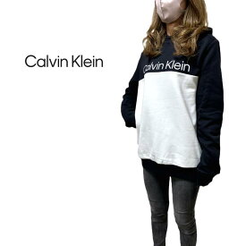 カルバンクライン ロゴ パーカー スウェット Calvin Klein メンズ レディース ユニセックス ブランド ホワイト ブラック 黒 白 裏起毛 大きいサイズ コットン プルオーバー 40ic402