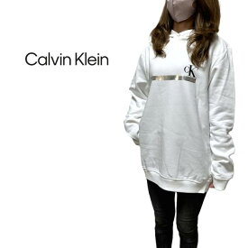 カルバンクライン ロゴ フーディー パーカー スウェット Calvin Klein メンズ レディース ユニセックス ブランド ホワイト 白 裏起毛 大きいサイズ コットン プルオーバー 40kc404