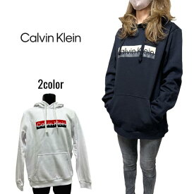 カルバンクライン ロゴ パーカー スウェット フーディ Calvin Klein メンズ レディース ユニセックス ブランド ホワイトブラック 黒 白 裏起毛 大きいサイズ コットン プルオーバー 40qc402