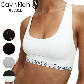 スポーツブラ ノンワイヤー カルバンクライン Calvin Klein CK レディース 女性 下着 ブラジャー ブラレット スポブラ ロゴ ブラック グレー ホワイト 黒 白 コットン モダール エラスタン F3785E 001 020 100 PCS 6WA