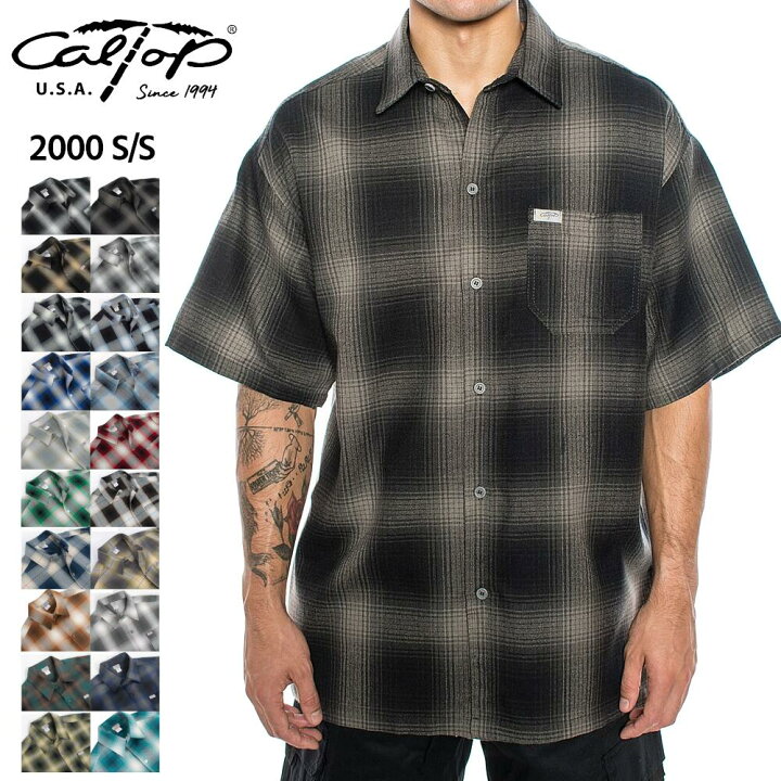 楽天市場 Laブランド Caltop チェック柄 半袖シャツ チェックシャツ ネイビー キャルトップカルトップ ファッション 西海岸 チカーノ ギャング スタイル ローライダー ギャングスタ ウェッサイ ウエッサイ ウエストコースト B系 Made In Usa アメカジストア