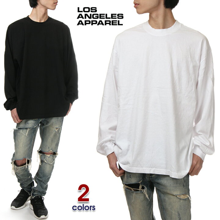 楽天市場】LOS ANGELES APPAREL 長袖Tシャツ メンズ 無地 