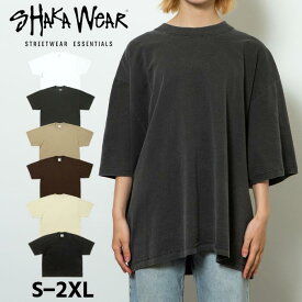 半袖Tシャツ メンズ レディース シャカウェア SHAKA Wear 7.5oz ガーメントダイ ドロップショルダー ゆったり ボックスシルエット ビッグサイズ ユニセックス おしゃれ USコットン ブラック ホワイト ブラウン ベージュ 黒 白 茶 S M L XL 2XL SHGDDS