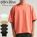 半袖Tシャツ SHAKA Wear シャカウェア メンズ レディース 7.5oz ガーメントダイ ドロップショルダー ボックスシルエット ビッグサイズ ユニセックス USコットン ブラック ホワイト ブラウン ベージュ ピンク S M L XL 2XL