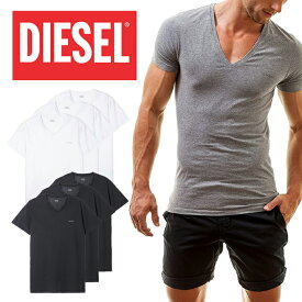 DIESEL ディーゼル メンズ アンダーウェア【3枚セット】 Vネック 半袖Tシャツ T-SHIRT 3 PACK コットン100％