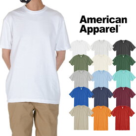 半袖 Tシャツ メンズ 無地 american apparel アメリカンアパレル Tシャツ 大きいサイズ 黒 ブラック ホワイト 白