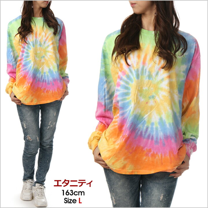 楽天市場】タイダイ 長袖Tシャツ メンズ COLORTONE ロングスリーブT 