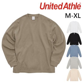 長袖Tシャツ 無地 メンズ レディース ユニセックス ユナイテッドアスレ United Athle 綿 リブ ビッグシルエット 9.1オンス 白 黒 紺 青 ホワイト ブラック ネイビー グレー ベージュ ブルー M L XL 4422-01