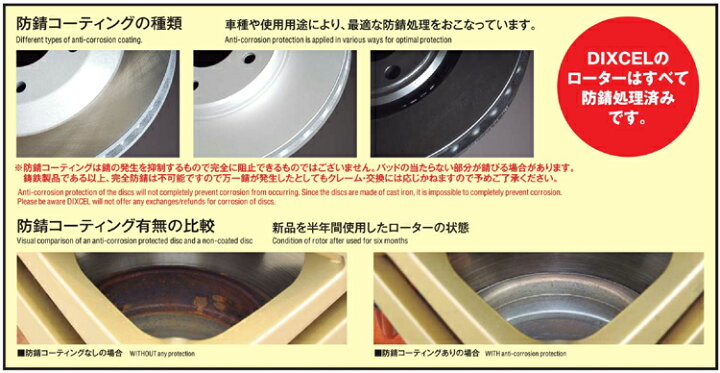 楽天市場】DIXCEL BRAKE DISC ROTOR HS Type フロント用 ジャガー XK8 