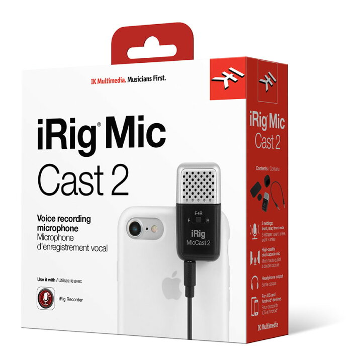 楽天市場】IK Multimedia / アイケーマルチメディアiRig Mic Cast2 