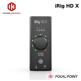 IK Multimedia / アイケーマルチメディアiRig HD X / アイリグ エイチディー エックス インタフェース ギター ベース チューナー 配信 ストリーミング バスパワー USB-C Lightning
