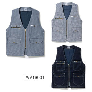 �����Y Lee �W�b�v�A�b�v�x�X�g ZIP-UP VEST XS�`XXL ���[�N�E�F�A ��ƒ� �f�j�� LWV19001 BONMAX