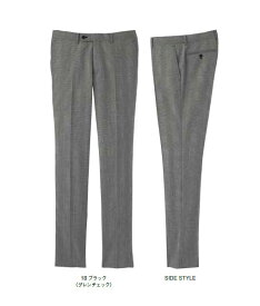 メンズノータックパンツ（グレンチェック）【W70〜106cm】毛50% ポリエステル50%