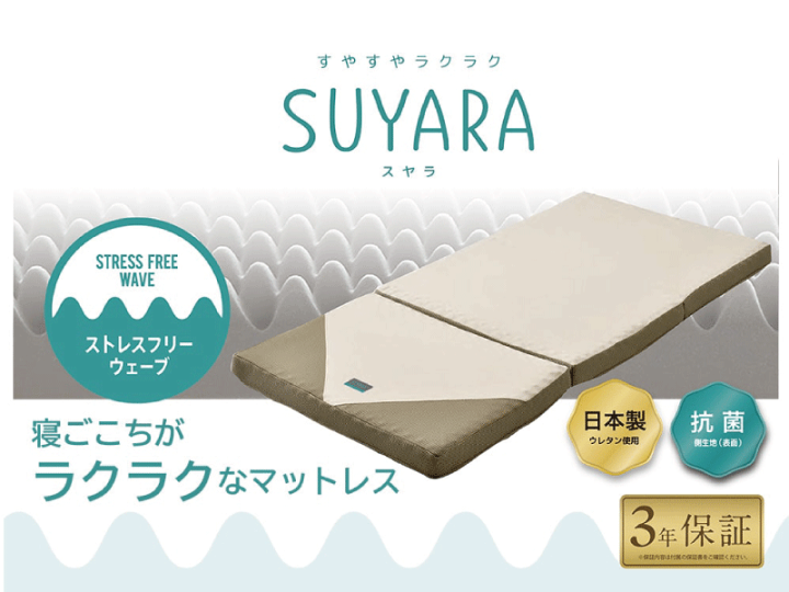 楽天市場】西川 SUYARA マットレス 三つ折り 高反発 体圧分散 凸凹構造