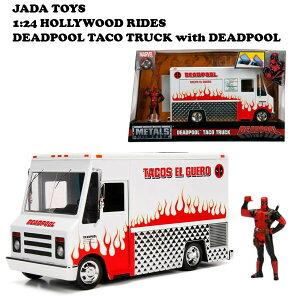 y fbhv[z 1:24 Hollywood Rides Deadpool Taco Truck with Deadpool Figure ~jJ[