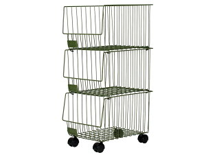 【 カーキ 】 BASKET SHELF 3SET バスケットシェルフ 3点セット