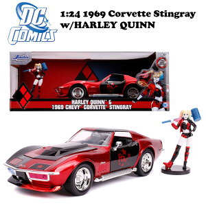 y n[CNC z 1:24 DC COMICS 1969 CORVETTE STINGRAY w/HARLEY QUINN