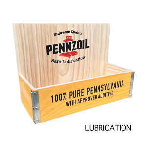 【 ペンズオイル・イエロー 】WOOD SHELF PENNZOIL ウッドシェルフ ADVERTISING アドバタイジング