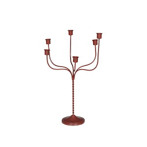 y bh zIRON CANDLE HOLDER 6 RED ACA Lh z_[ H.46.5×W.32.4×D.27.5cm DULTON _g