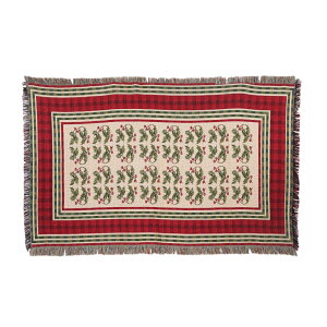 y z[ I[u E STCY z JACQUARD MULTI CLOTH HOLLY OLIVE WJ[h }` NX W95 × D143cm Holiday Christmas Xmas