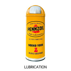 【 ペインズオイル・53L 】 PENNZOIL STEEL DUST BOX (H.94×φ35cm) スチールダストボックス AMERICAN MOTOR COMPANY GARAGE AMERICAN HOUSE