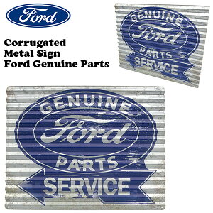 y tH[h z Corrugated Metal Sign FORD GENUINE PARTS RQ[g ^TC