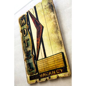 �y ���[�e�� A �z Motel American Wooden Wall Deco �E�b�f���E�H�[���f�R