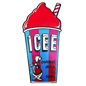 y ACV[ E bh z US EMBOSSED SIGN ICEE CUP RED G{X ^TC ACX