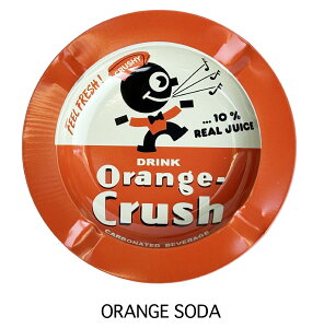 �y �I�����W �\�[�_ �z ORANGE SODA ADVERTISING TIN ASHTRAY �e�B���A�b�V���g���C
