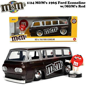 y GAhGY EuE z JADA TOYS 1:24 M&M's 1965 FORD ECONOLINE w/RED FIGURE ~jJ[