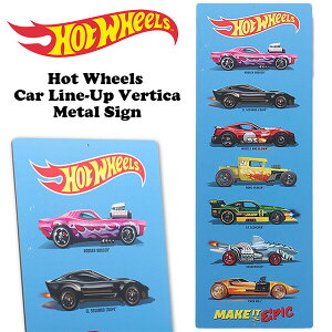 y zbgEB[ TC z Hot Wheels Car Line-Up Vertical Metal Sign o[eBJ ^TC Ŕ Garage }bXJ[