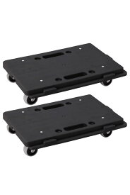 ミニ平台車 【2個セット】 最大9個連結 耐荷重100kg 重さ1.27kg 3色 ブラック ダークグレー ライトグレー