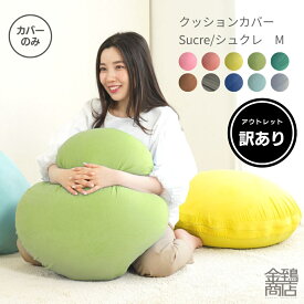 【訳あり品】【クーポン配布中＆★P2倍★】アウトレット ビーズクッション カバー M シュクレ パンセ ペルシア 63Rcm 丸型 替えカバー おしゃれ かわいい ストレッチ リバーシブル 洗える 14色 のびる生地 体にフィット ふわふわ すべすべ 2種類の生地 【送料無料】