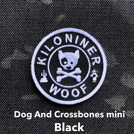 キロナイナー ミニパッチ ドッグ＆クロスボーン KILONINER Dog and Crossbones - mini Morale Patch / ハードウェア ベルクロ使用 パッチ ワッペン ミリタリー