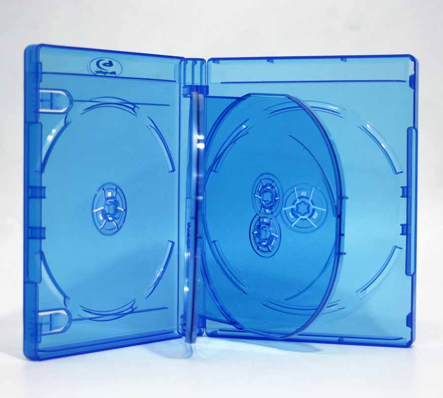 ブルーレイケース 22mm厚に6枚納 BDケース クリアブルー 1個 G Blu-rayDiscロゴ有