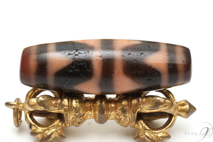 楽天市場】《現物限り一点物》 【 四線虎牙天珠 老礦天珠 約38mm×12mm 