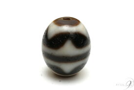 エントリーで【ポイント10倍】企画開催中♪ 【老礦天珠　四線虎牙天珠　約21mm×18mm】【メール便不可】